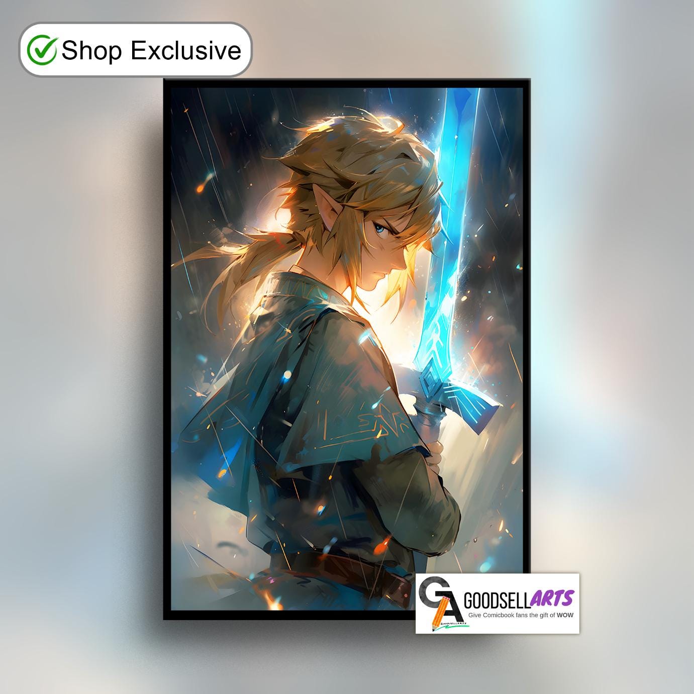 Link Poster | Legend of Zelda Gift | Zelda art print | Link Wall Art | Gamer Gift | Breath of the Wild Art Print | Tears of the Kingdom
