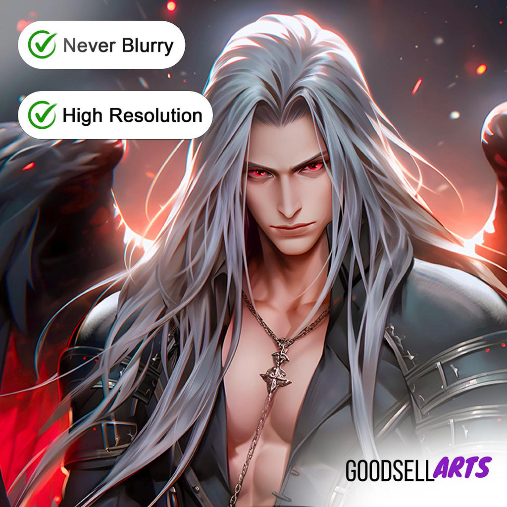 Sephiroth Final Fantasy Poster | Final Fantasy 7 Sephiroth wall art | FF7 | Gaming poster | Video Game art | Game Room Decor