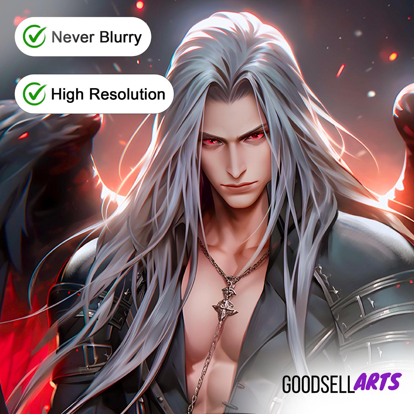 Sephiroth Final Fantasy Poster | Final Fantasy 7 Sephiroth wall art | FF7 | Gaming poster | Video Game art | Game Room Decor