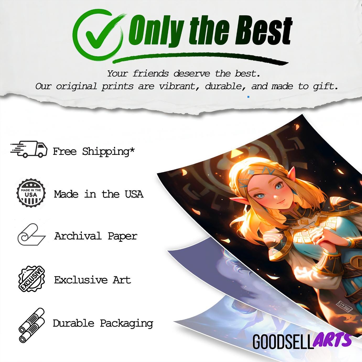 Princess Zelda Poster Print | Legend of Zelda art print | Breath of the Wild  | Echoes of wisdom | Video Game Room Wall Art | Zelda fan Gift