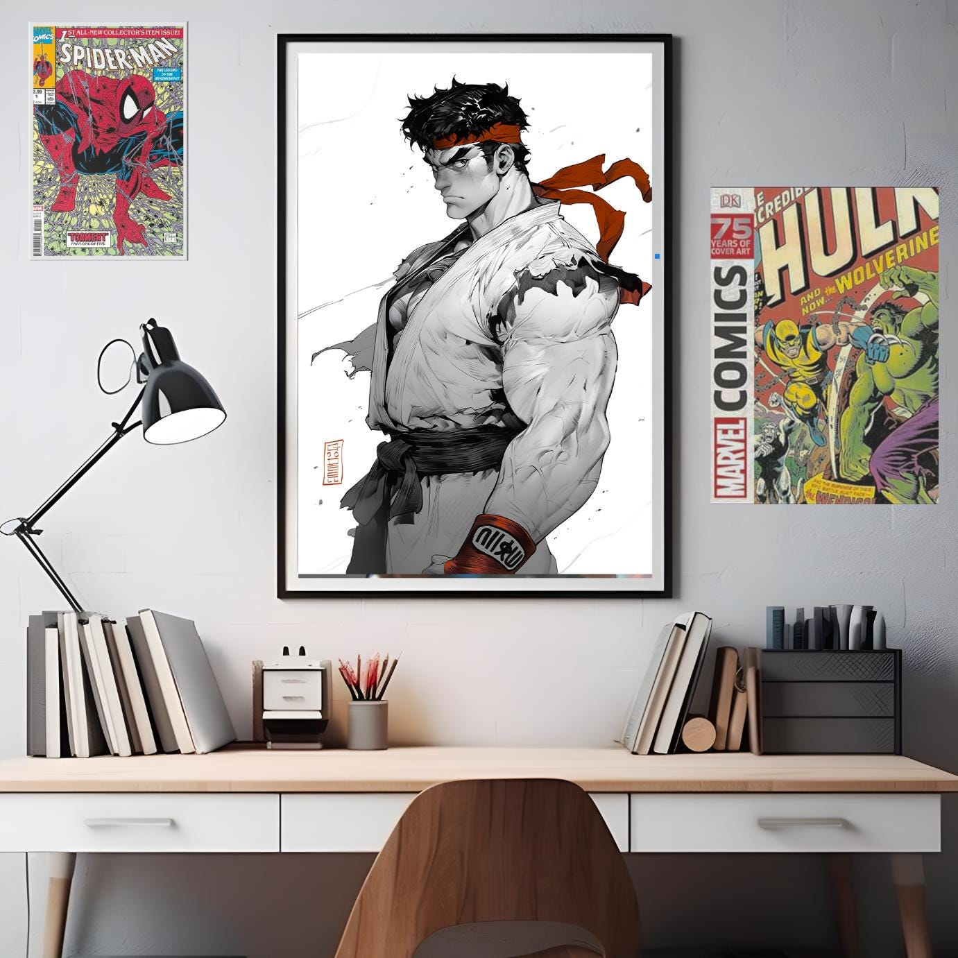 Street Fighter RYU Poster |  Ryu Street Fighter Art SF6 | Ryu Poster | Street Fighter 6 Art print | Ryu SF Wall art | Ryu Fan Art Gift