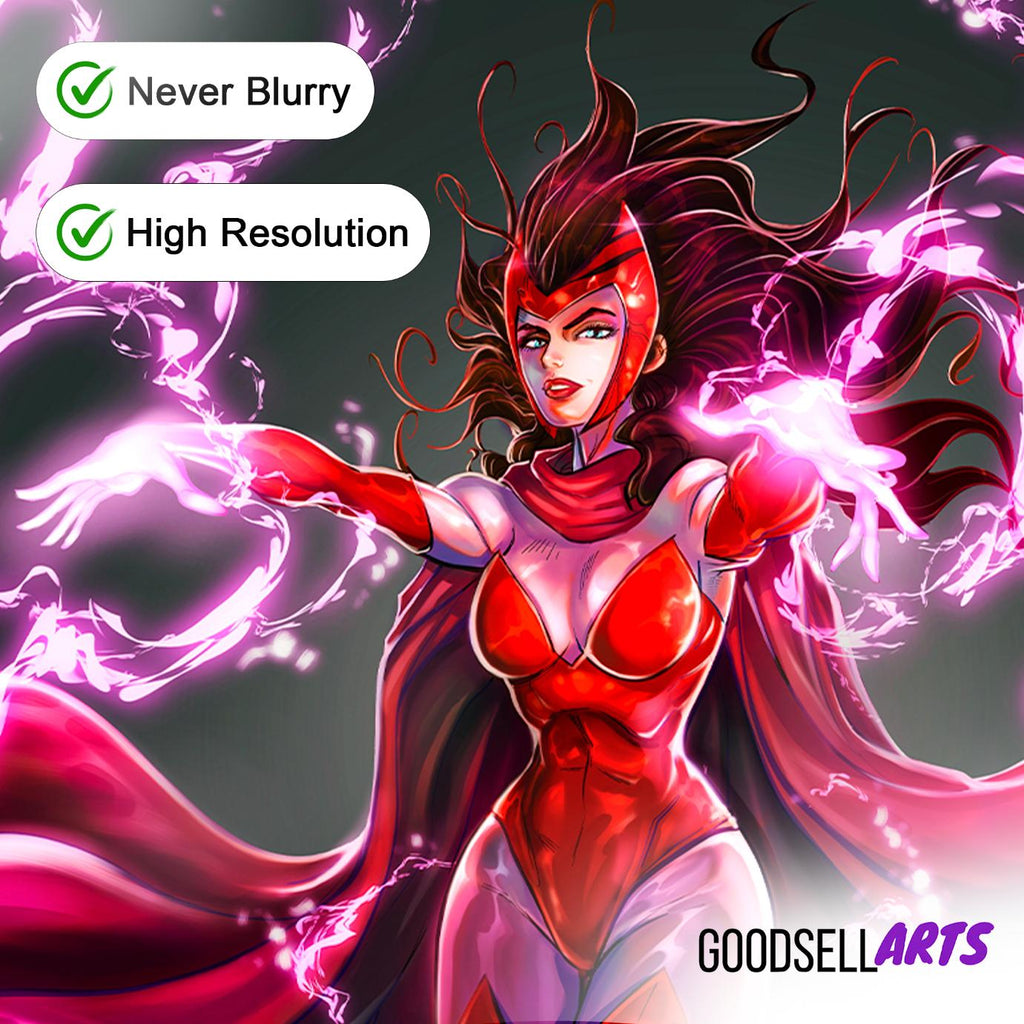 Wanda Scarlet Witch Poster | Avengers Wanda Poster | Avengers art print | Wanda Maximoff poster | Geek Room Gift | Avengers gift