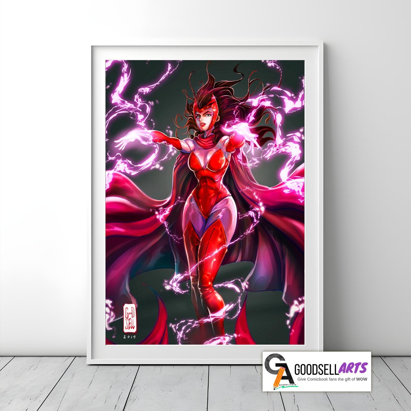 Wanda Scarlet Witch Poster | Avengers Wanda Poster | Avengers art print | Wanda Maximoff poster | Geek Room Gift | Avengers gift