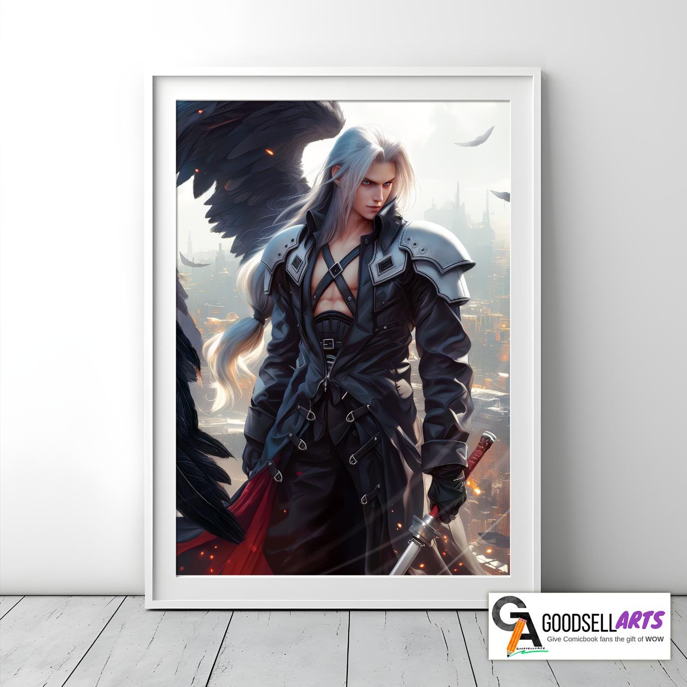 Sephiroth Poster | Final Fantasy 7 Rebirth | Sephiroth art print | FF7 | Gaming poster | Video Game art | Game Room Decor | Sephiroth gift