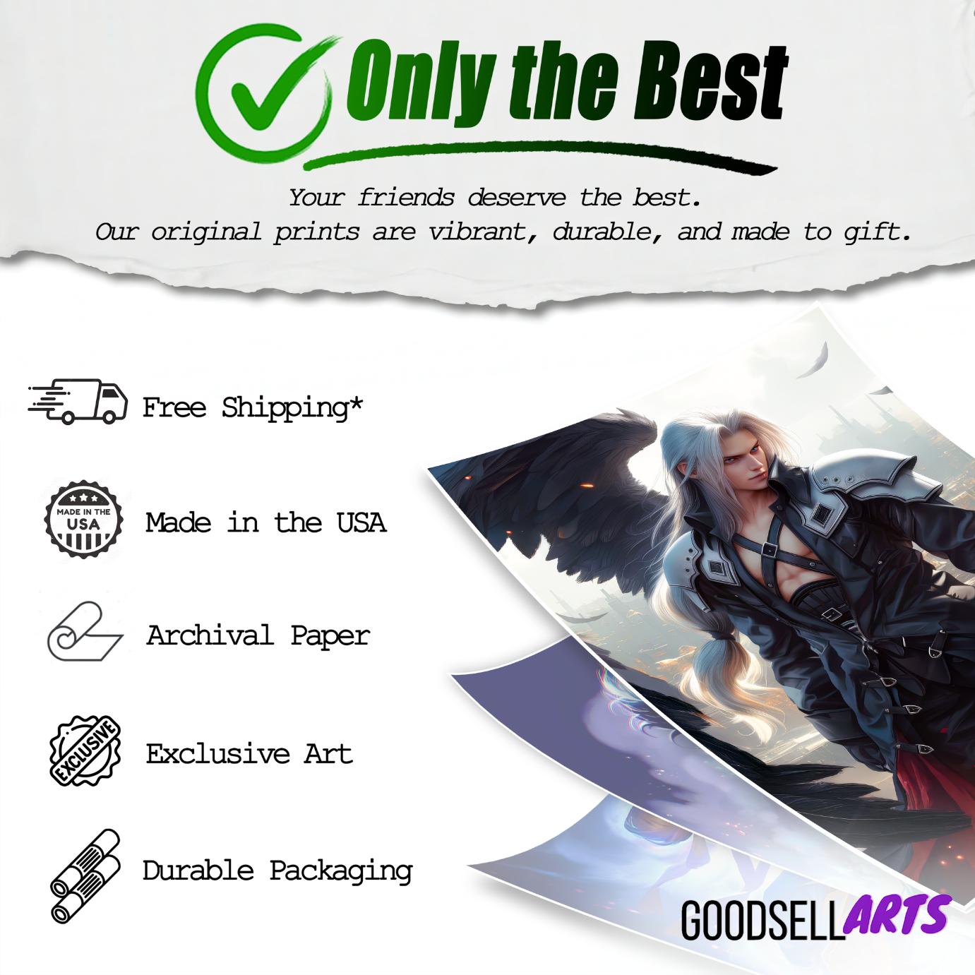 Sephiroth Poster | Final Fantasy 7 Rebirth | Sephiroth art print | FF7 | Gaming poster | Video Game art | Game Room Decor | Sephiroth gift