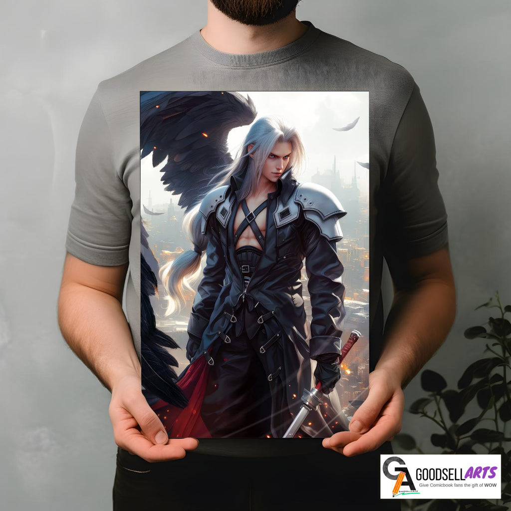 Sephiroth Poster | Final Fantasy 7 Rebirth | Sephiroth art print | FF7 | Gaming poster | Video Game art | Game Room Decor | Sephiroth gift