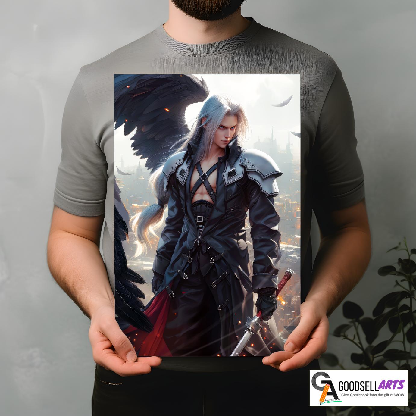 Sephiroth Poster | Final Fantasy 7 Rebirth | Sephiroth art print | FF7 | Gaming poster | Video Game art | Game Room Decor | Sephiroth gift