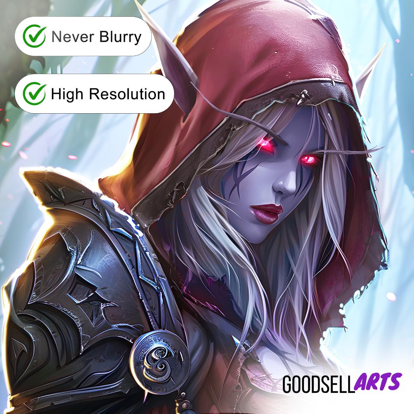 Sylvanas Windrunner Poster | &quot;I have no time for games.&quot; | Video Game Wall Art | Gamer Gifts | Game Room decor | Sylvanas Art Print