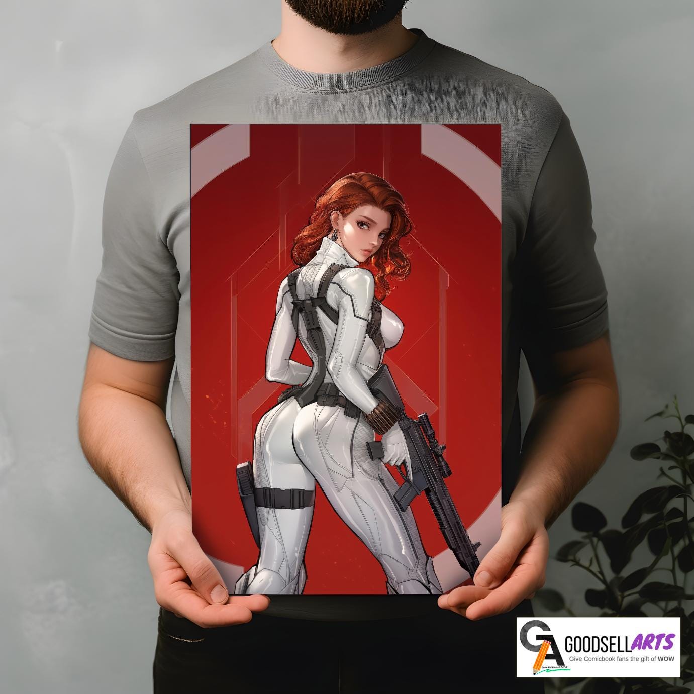 Black Widow Poster | Marvel Rivals Poster | Natasha Romanoff | Black Widow art print | Avengers poster | Game room decor | White widow
