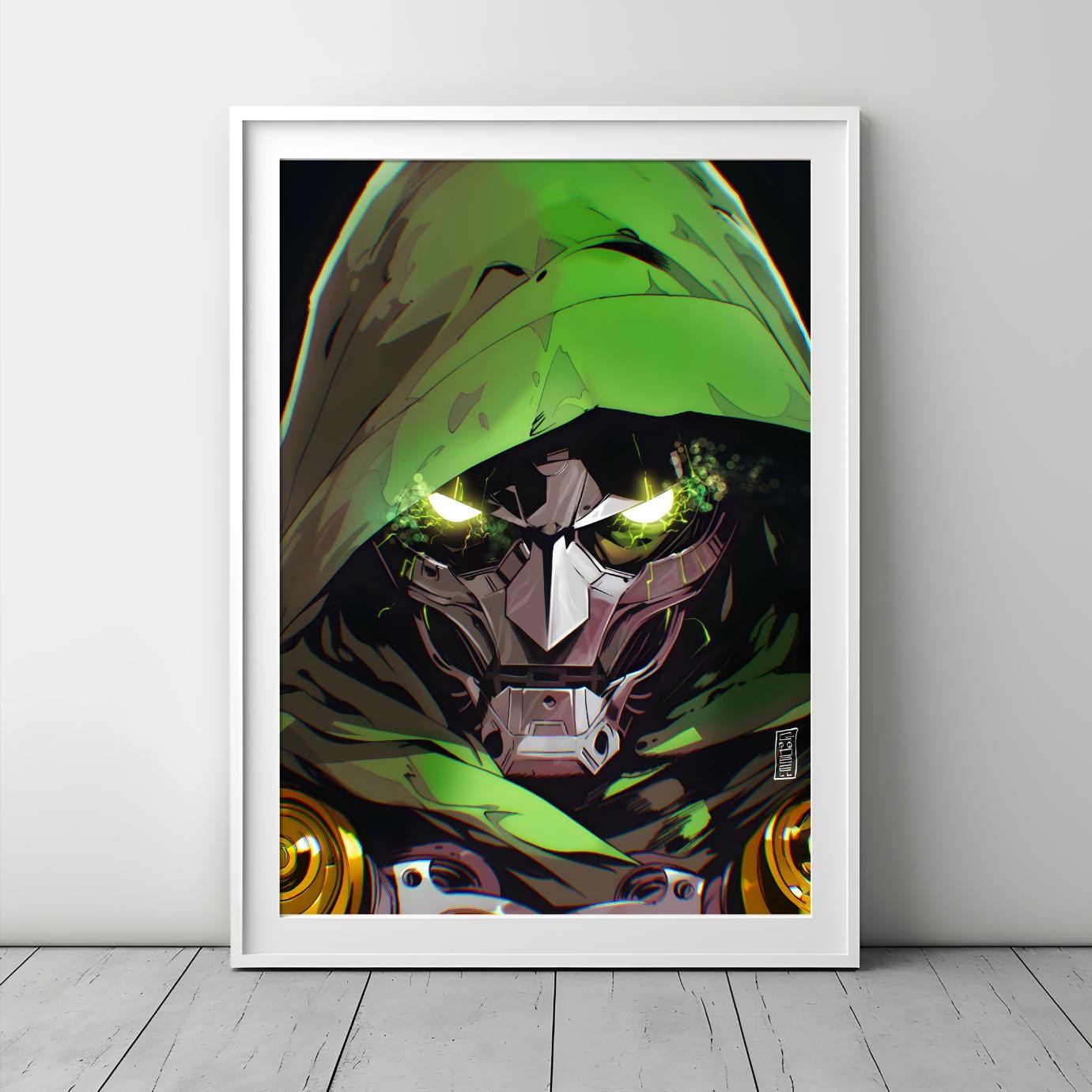 Doctor Doom Poster,, Marvel Wall Art, Dr. Doom Art Print, Avengers Doomsday poster, Victor Von Doom, Gamer room decor, Fantastic Four poster