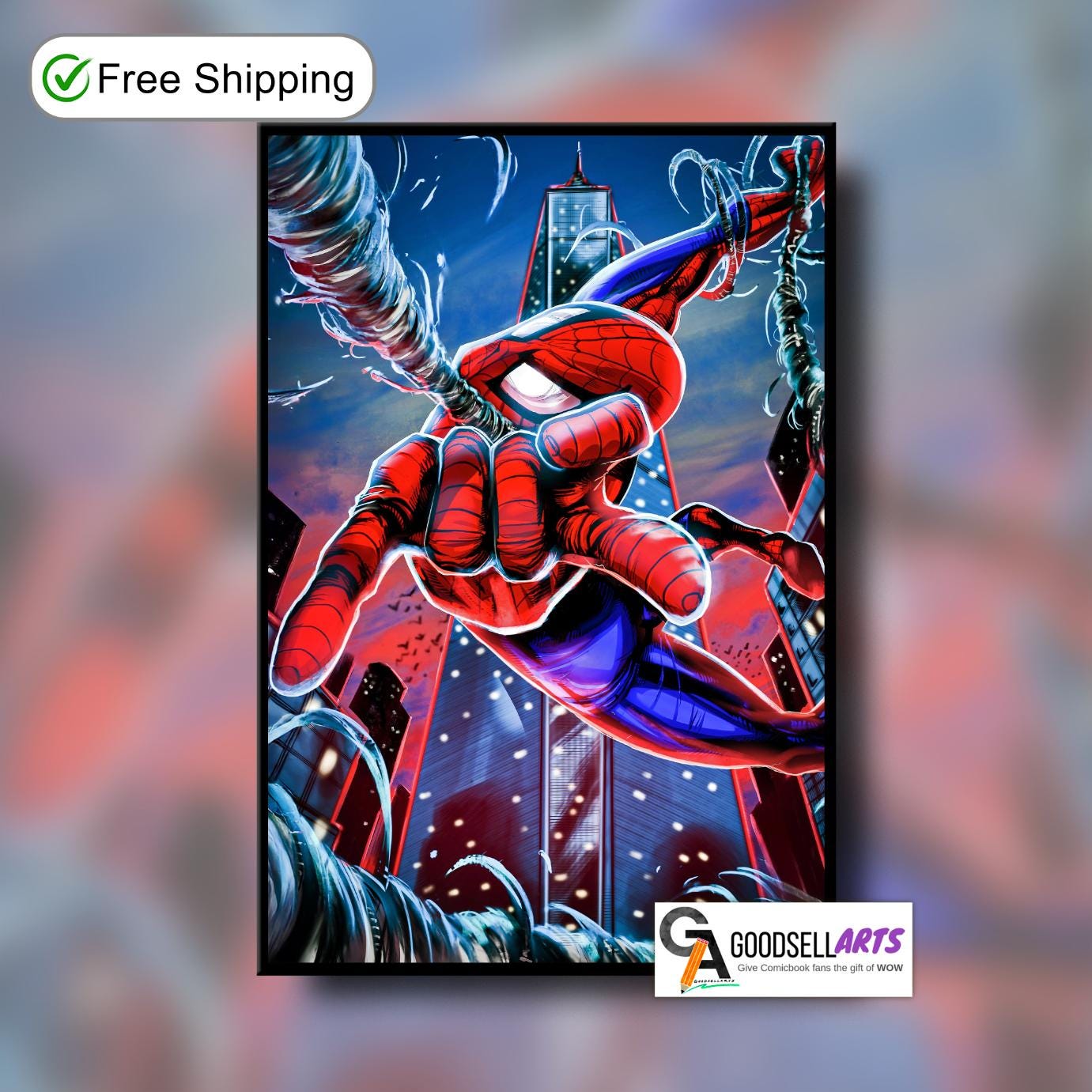 Marvel Spider-man Poster | Peter Parker Wall Art | Spider-man Art print | Spider man fan gift | Spider-Man Marvel Wall Art | Spiderverse