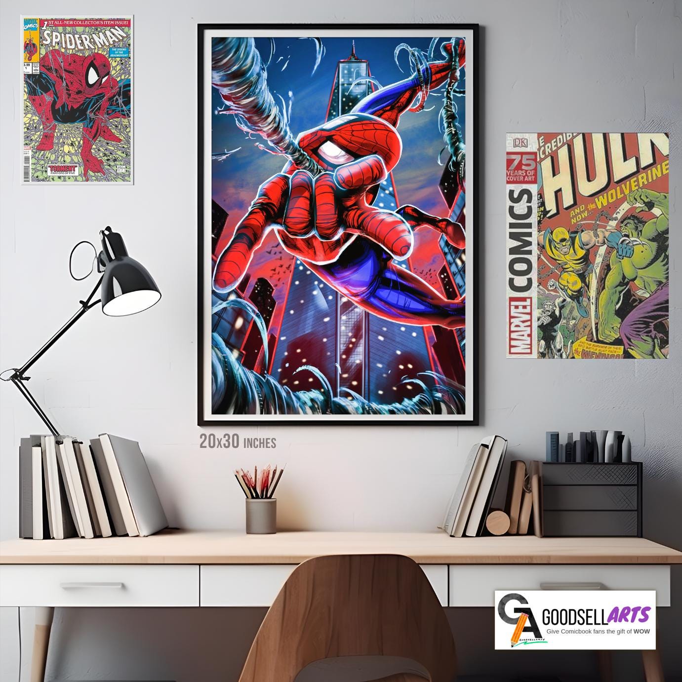 Marvel Spider-man Poster | Peter Parker Wall Art | Spider-man Art print | Spider man fan gift | Spider-Man Marvel Wall Art | Spiderverse