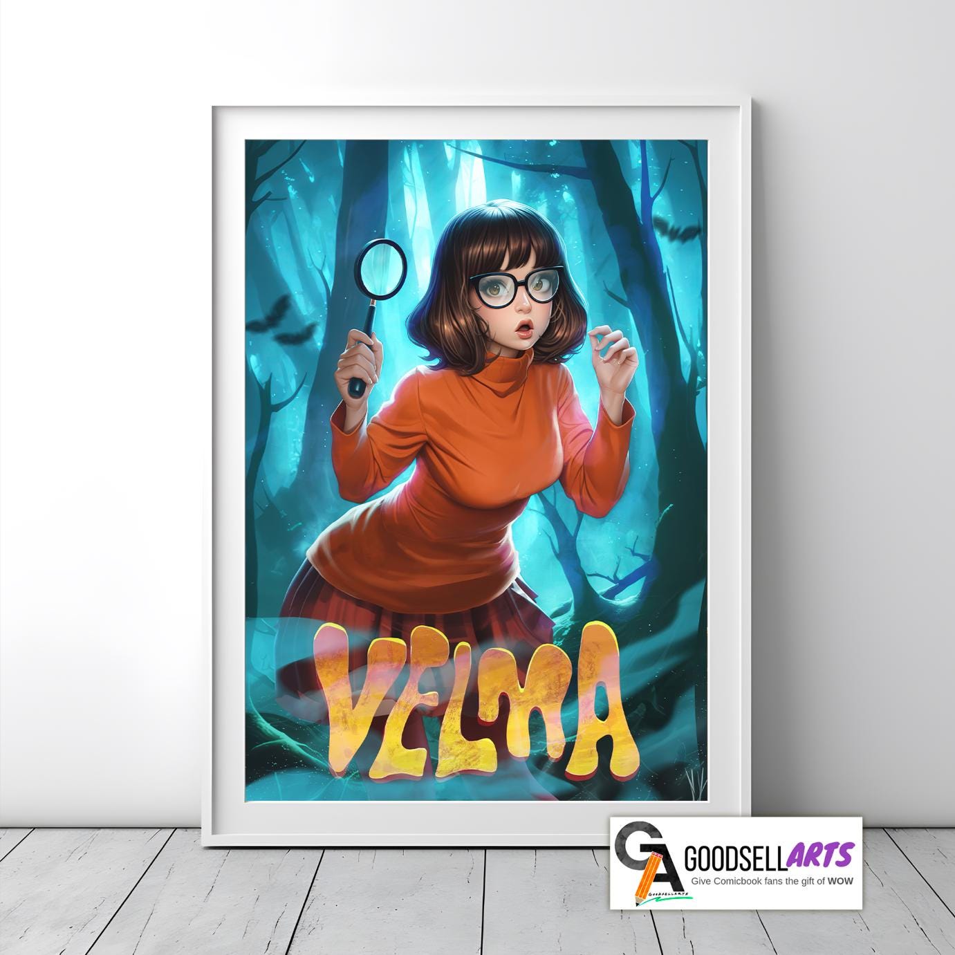 Velma Poster | Velma Cartoon Art print  | TV Show Wall Art | Retro Cartoon poster | Pop culture | 70s 80s cartoons | Velma gift