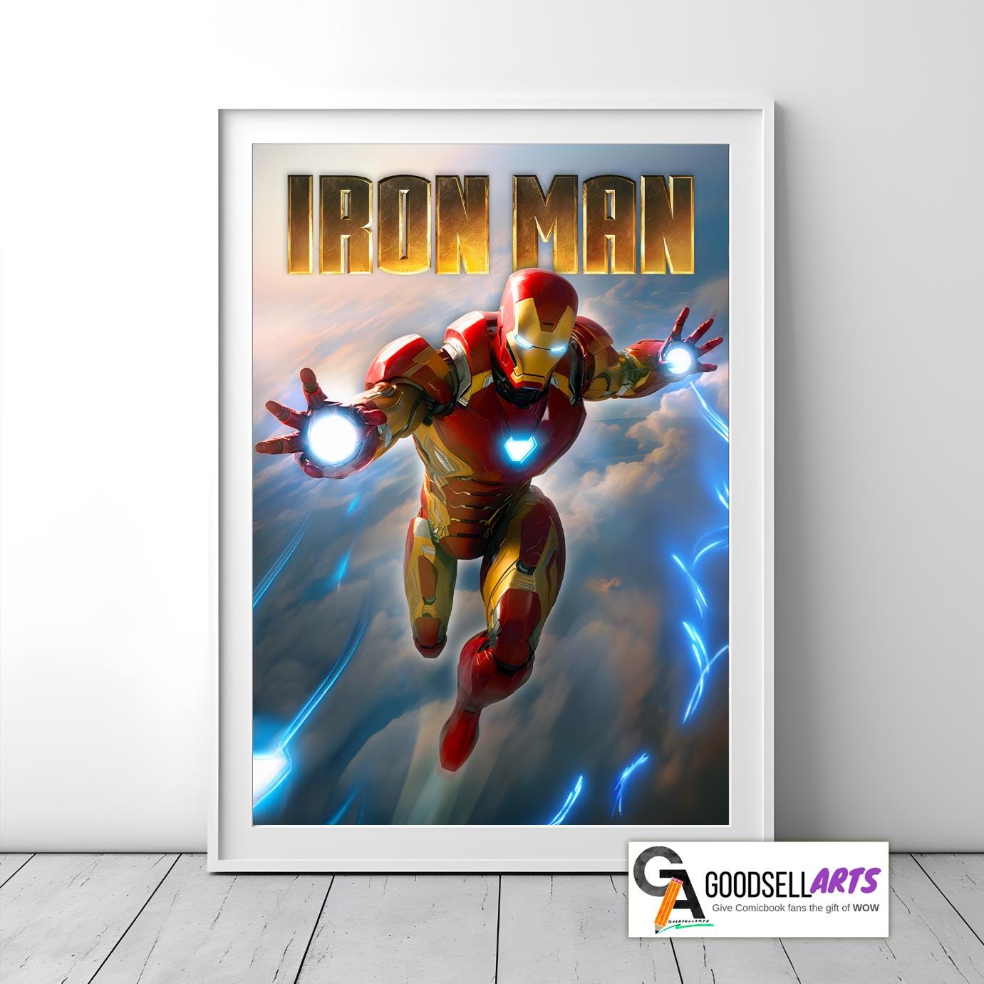 Iron Man Poster Print | Avengers Wall Art, Tony Stark Movie Poster, Marvel Fan Art, Superhero Home Decor, Iron man fan gift, geek room decor