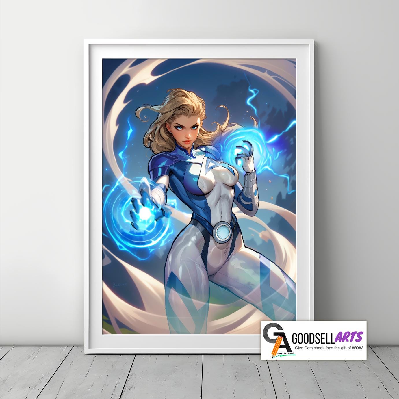 Invisible Woman Poster, Marvel Rivals art print, Sue Storm art print,  Fantastic Four First steps | Game room decor | Video game poster