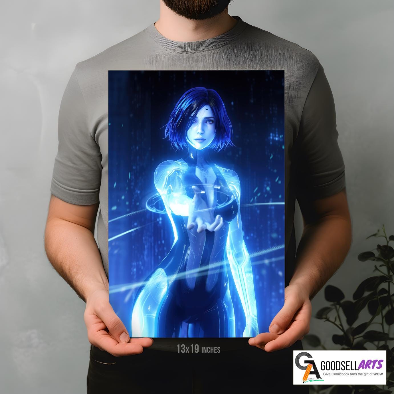 Cortana Halo Poster | Halo Gaming art print, Video Game poster, Master Chief Cortana,  Gamer room decor, Halo Gift, Xbox Halo gamer gift