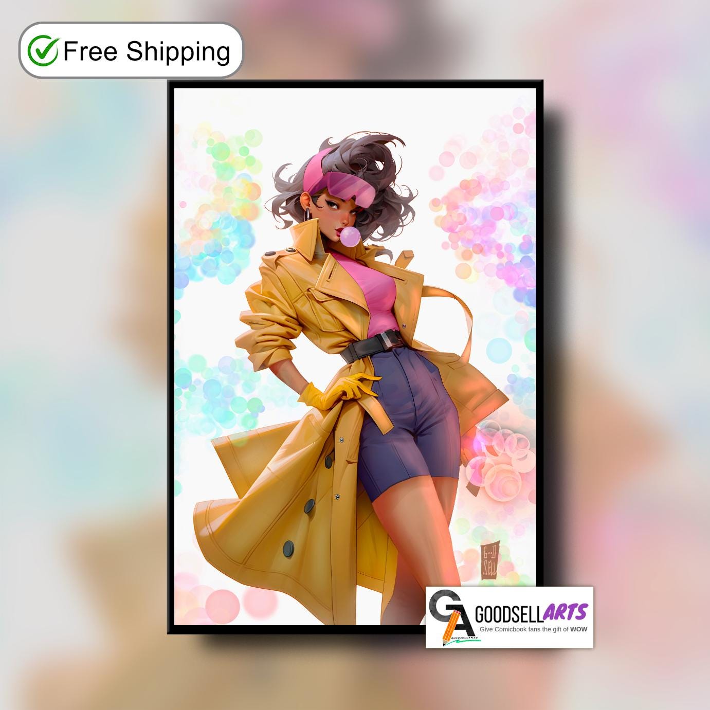 Jubilee X-Men Poster | Marvel X-Men print Jubilee Wall Art | Jubilee X-Men Gift Jubilation Lee print | Marvel Jubilee Illustration X-Men 97