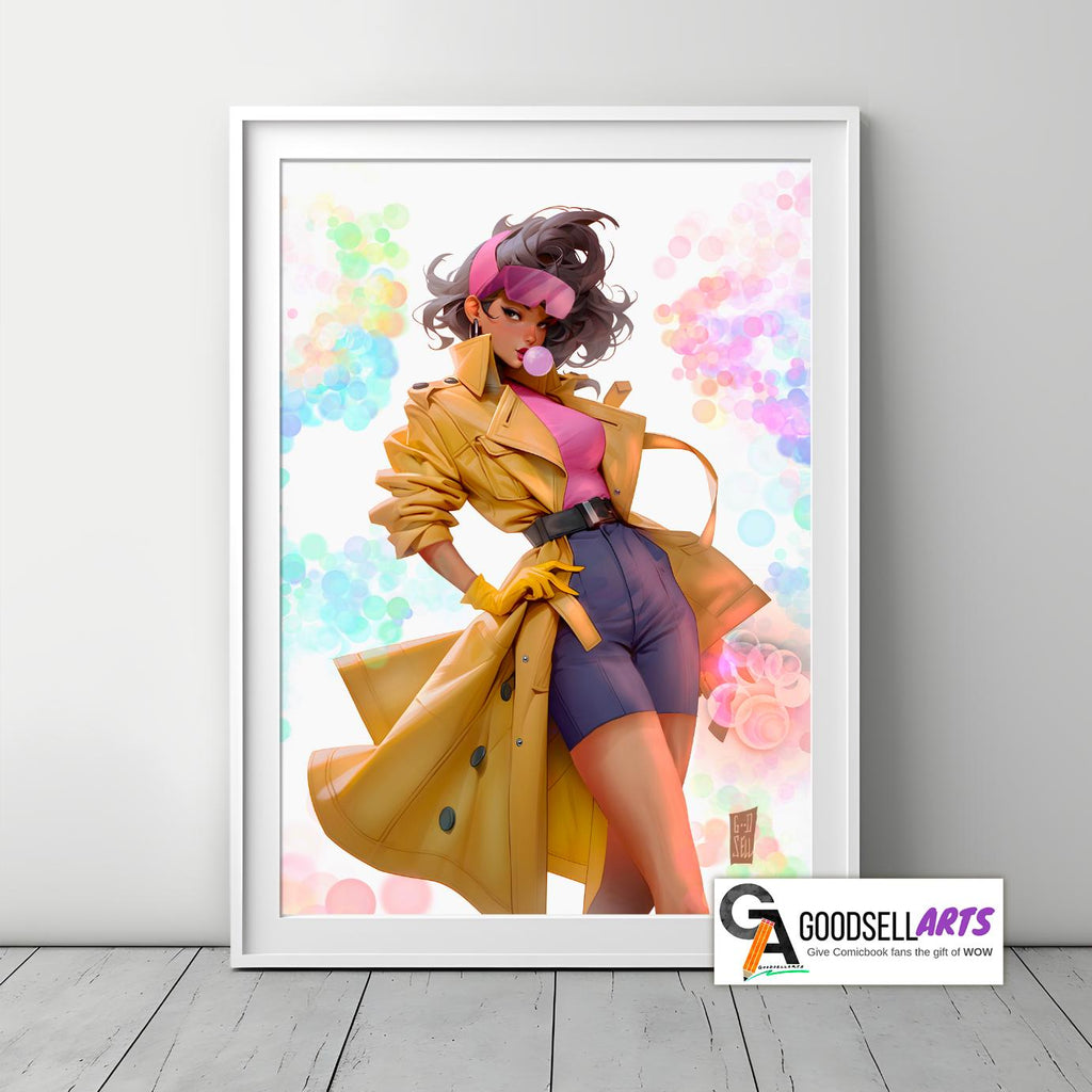 Jubilee X-Men Poster | Marvel X-Men print Jubilee Wall Art | Jubilee X-Men Gift Jubilation Lee print | Marvel Jubilee Illustration X-Men 97