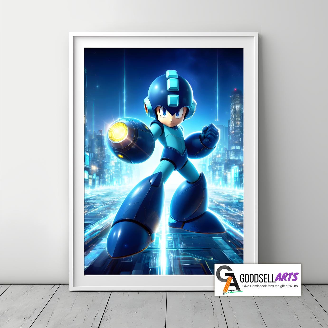 Mega Man Poster | Mega Man art print | Video Game Wall Art | Game Room Decor | Mega Man Video Game Decor | Nintendo Mega Man Gift