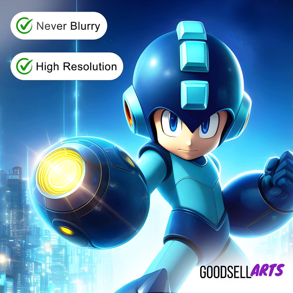Mega Man Poster | Mega Man art print | Video Game Wall Art | Game Room Decor | Mega Man Video Game Decor | Nintendo Mega Man Gift