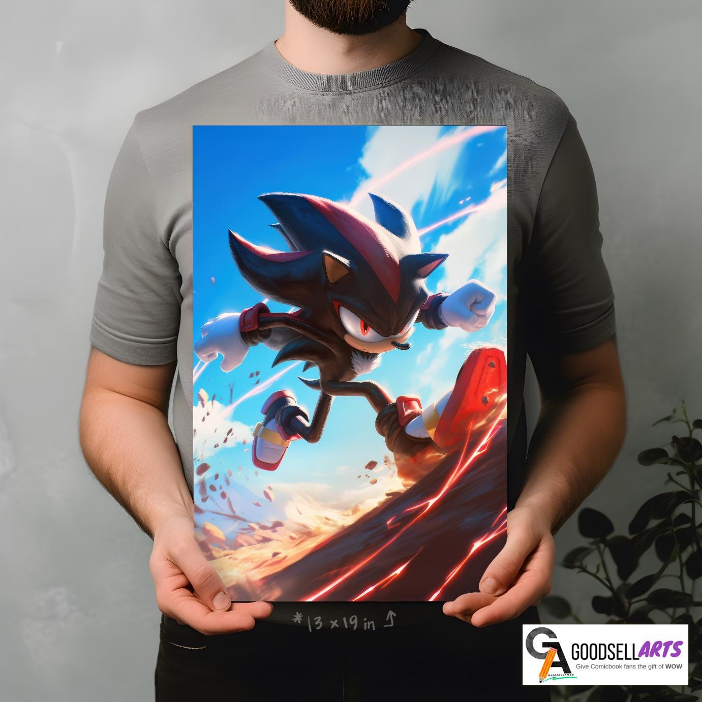 Shadow the Hedgehog Poster | Sonic wall art, Video Game print, Gamer Gift, Gamer Room Decor, Dark Sonic Fan Gift for Sonic fans