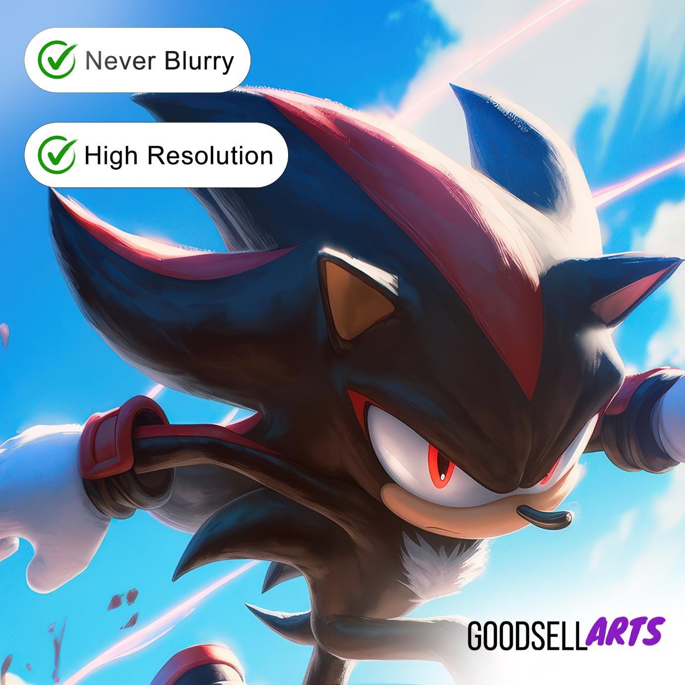 Shadow the Hedgehog Poster | Sonic wall art, Video Game print, Gamer Gift, Gamer Room Decor, Dark Sonic Fan Gift for Sonic fans
