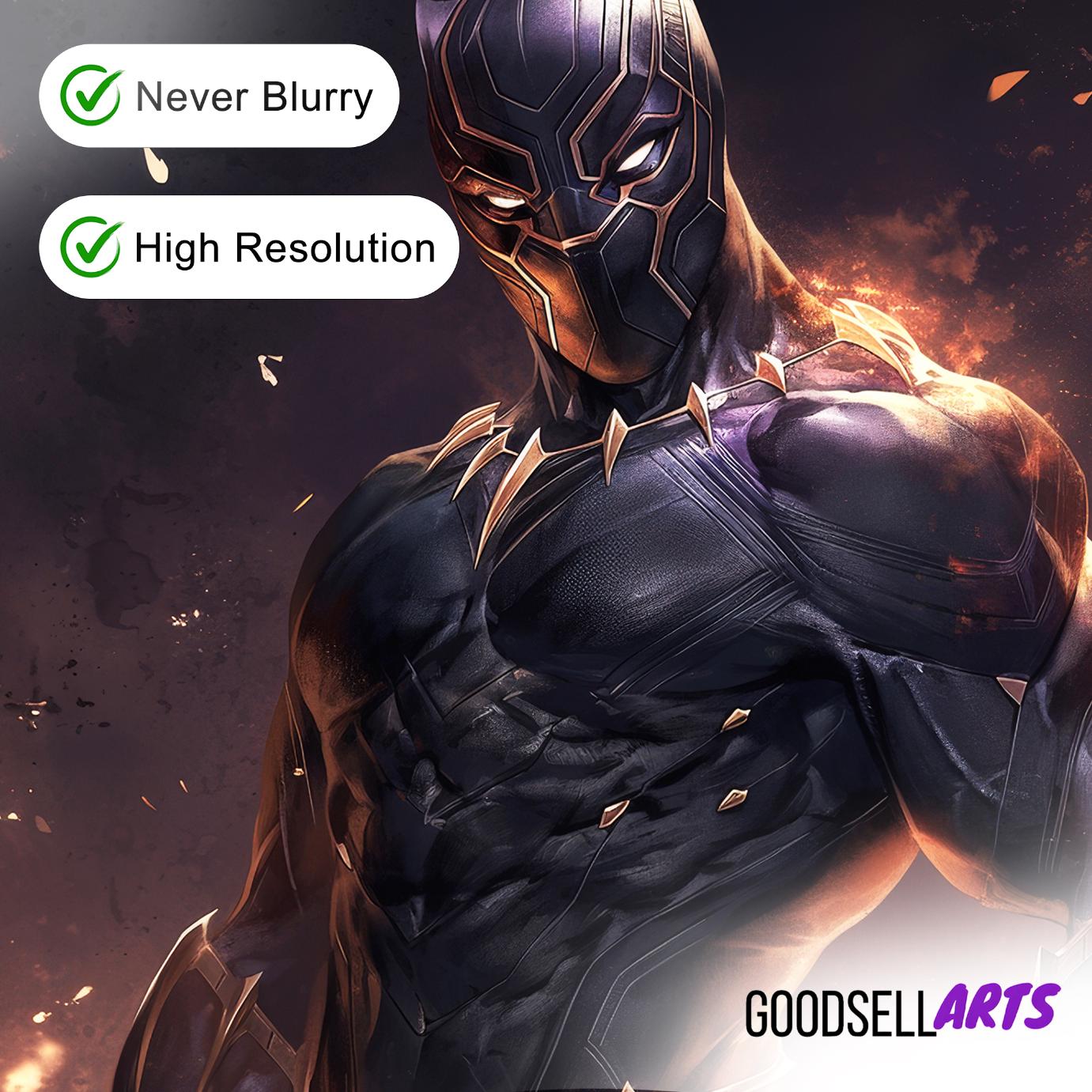 Black panther poster | Marvel wall art print, Marvel Rivals poster, T&#39;Challa superhero decor, comic book gift for fans, Gamer room decor