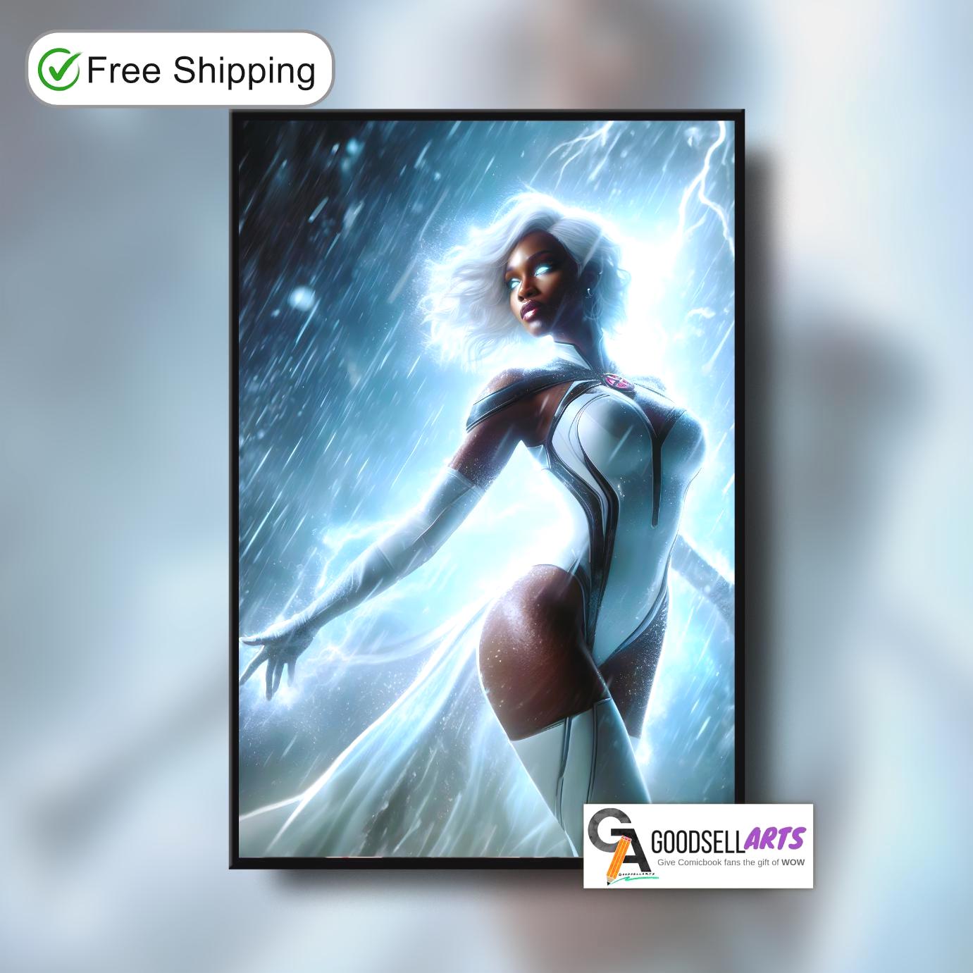 Storm X-Men Poster | Marvel X-Men Storm art print | Storm Wall Art | Storm X-men Gift | Ororo Munroe | Geek room decor | Storm Gift for him