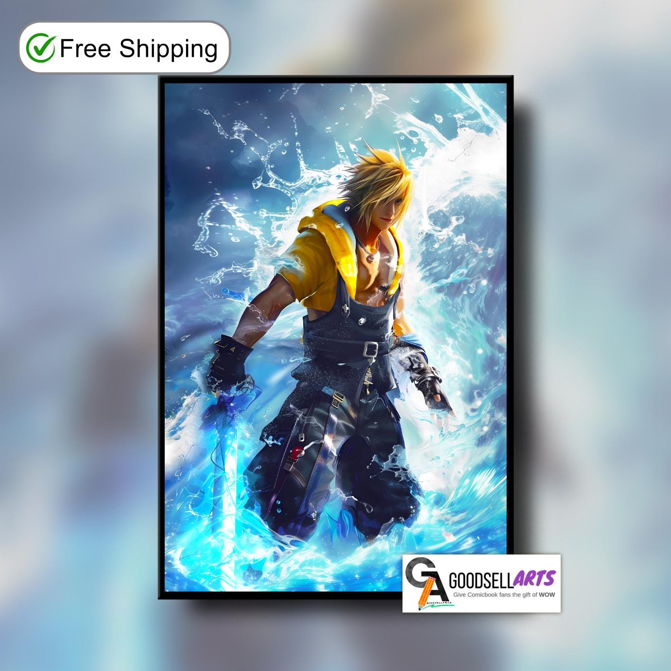 Tidus Final Fantasy Poster | &quot;I&#39;ve been saving this one for you!&quot; | FFX | Gaming Decor | Gamer Gift | Tidus art print | Final Fantasy X