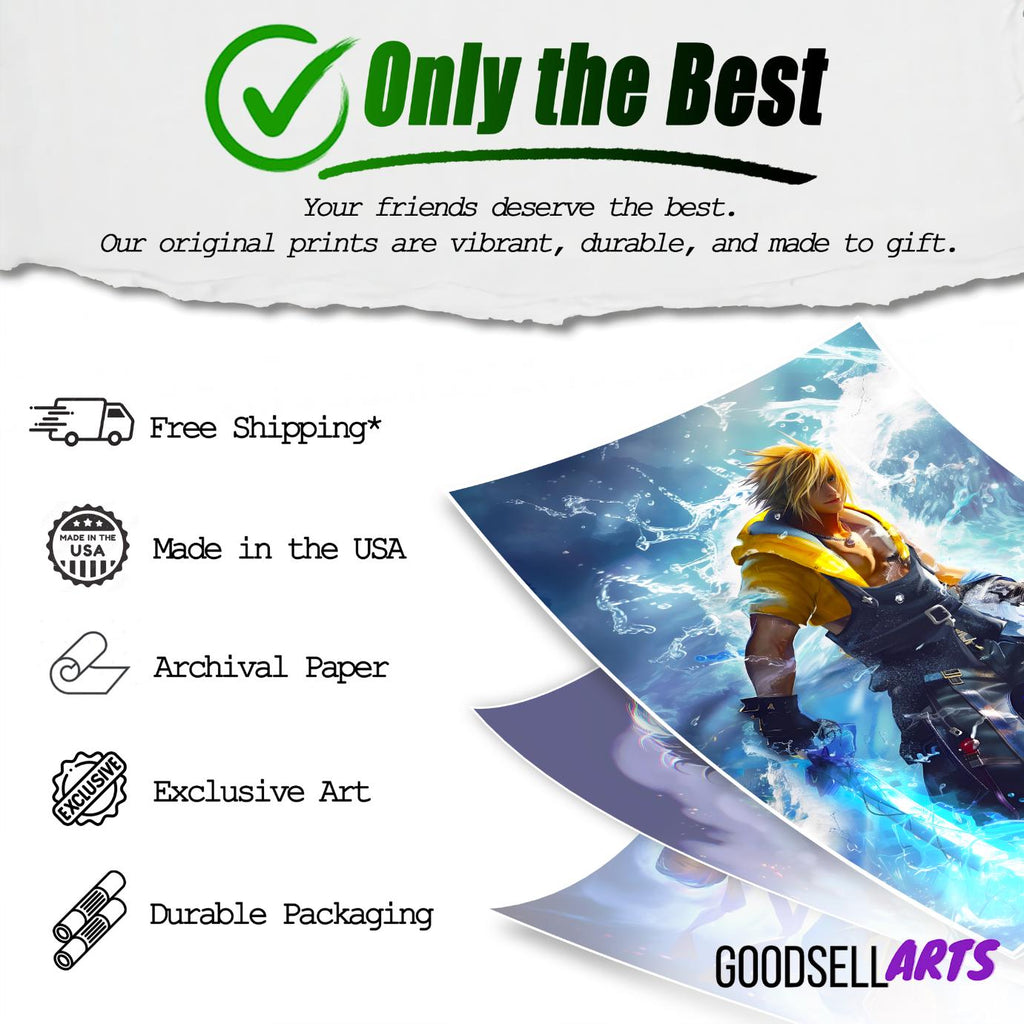 Tidus Final Fantasy Poster | &quot;I&#39;ve been saving this one for you!&quot; | FFX | Gaming Decor | Gamer Gift | Tidus art print | Final Fantasy X