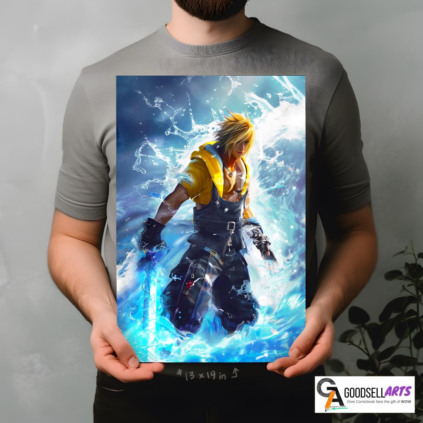Tidus Final Fantasy Poster | &quot;I&#39;ve been saving this one for you!&quot; | FFX | Gaming Decor | Gamer Gift | Tidus art print | Final Fantasy X