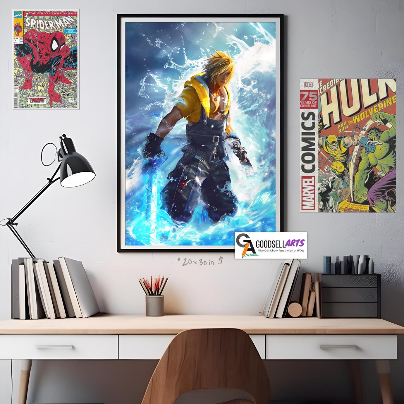 Tidus Final Fantasy Poster | &quot;I&#39;ve been saving this one for you!&quot; | FFX | Gaming Decor | Gamer Gift | Tidus art print | Final Fantasy X