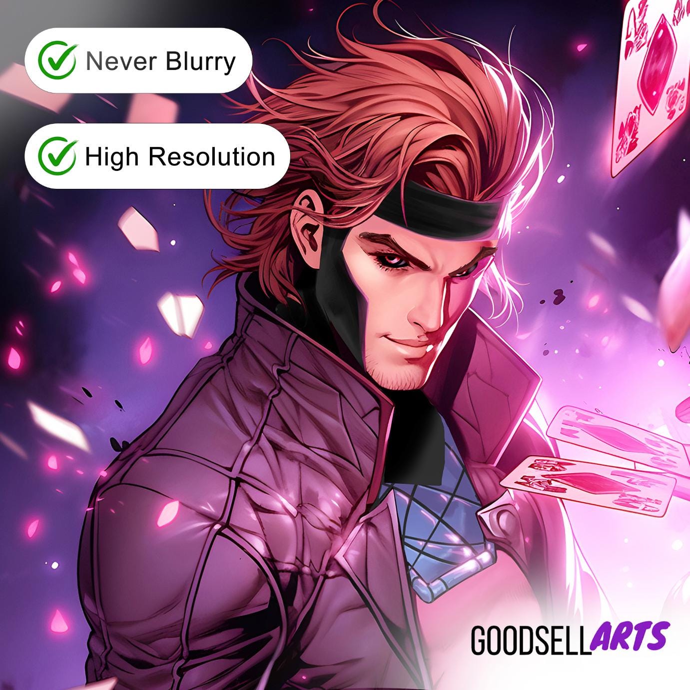 Gambit Poster | Gambit X-men Print | Marvel X-Men | Gambit Wall Art | Gambit X-men Gift | Remy Lebeau