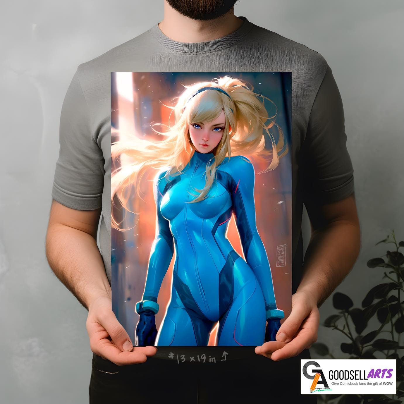 Zero Suit Samus Metroid Poster, Video Game Gift, Metroid Fan Art, Samus Aran Print, Nintendo fan Game Room Decor, Samus Gift for Gamer