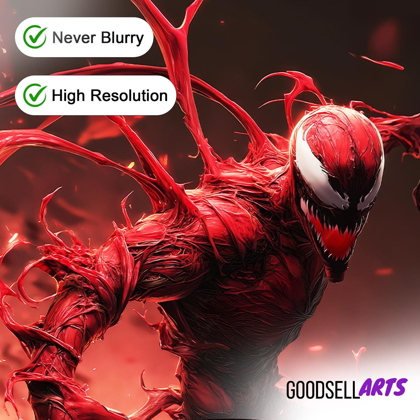 Carnage Poster | Spider-Man Villain Wall Art, Marvel Comic Print, Superhero Room Decor, Gift for him, Venom Carnage wall art, Gamer room