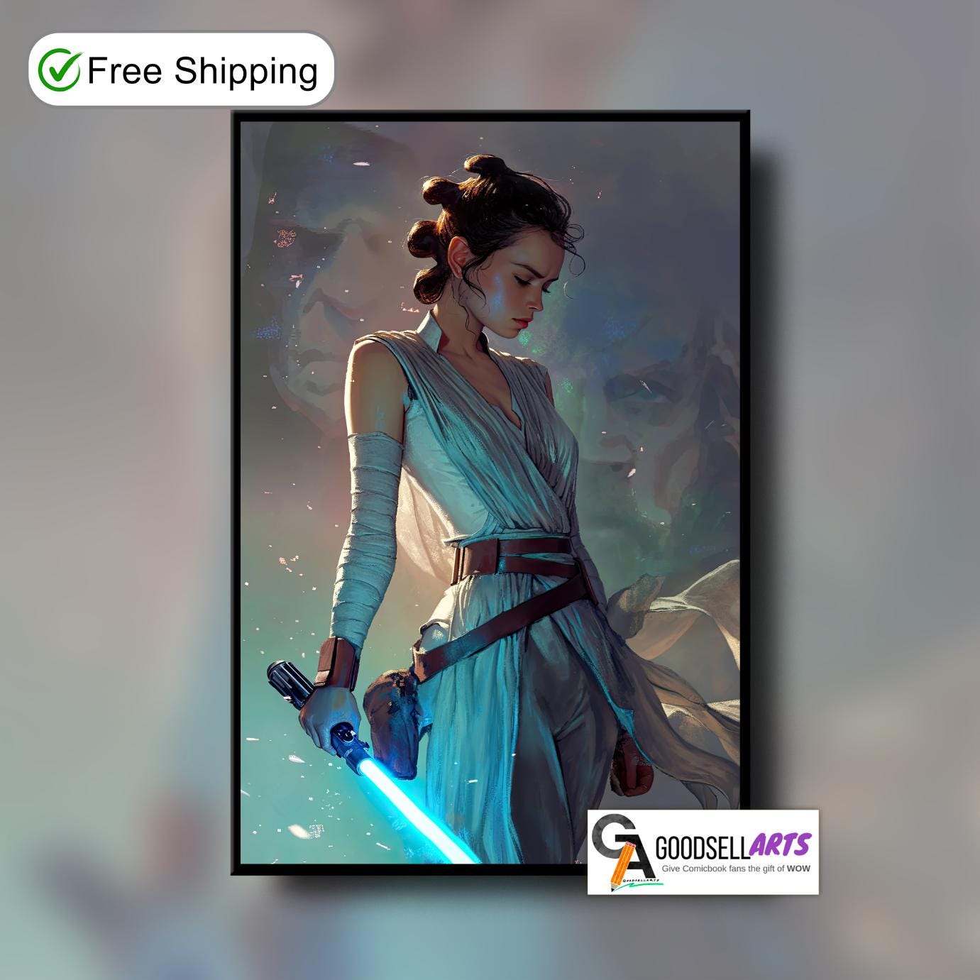 Ray of Light Poster print | Rebel guardian poster | Sci fi movie Space saga | Force of good | Video Game art | Space Knight art