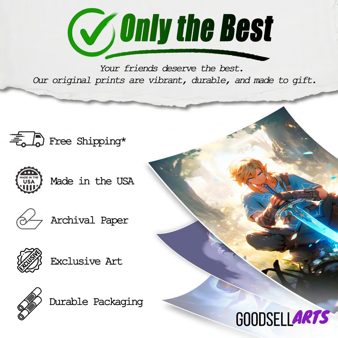 Link Poster, Legend of Zelda wall art print, Link art print, Gamer Gift for Nintendo fans, Game Room Decor, Breath of the Wild art print