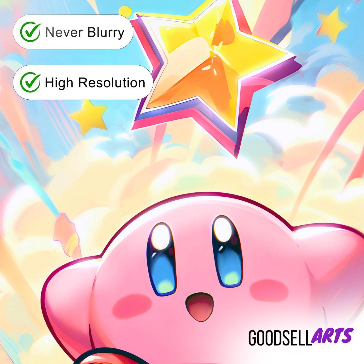 Kirby Poster, Nintendo Wall Art Print, Game Room Decor, Kirby Dream Land Video Game poster, Gamer gift for kids nintendo fans & collectors