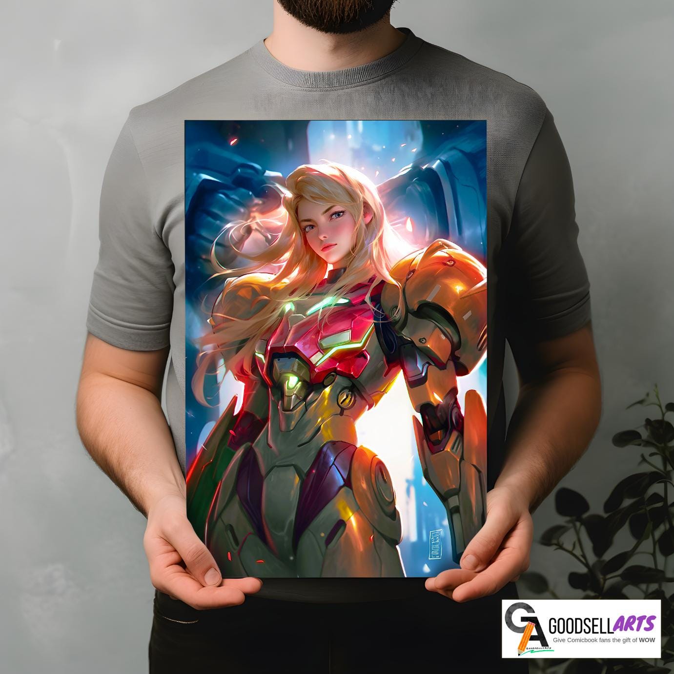 Samus Aran Metroid Poster, Nintendo Metroid Wall decor, Nintendo gamer gift, video game poster, game room decor, Samus wall Art print