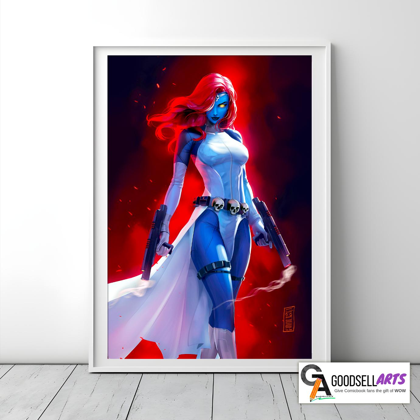 Mystique X-men Poster | X-Men print | Raven Darkholme | Mystique Wall Art  | Marvel X-men Gift