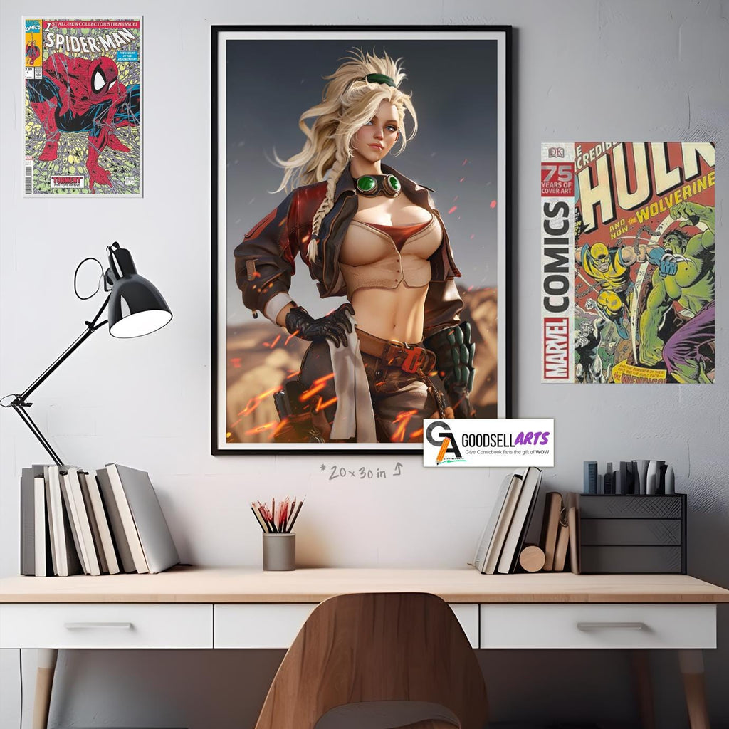 Gemma Monster Hunter Wilds Poster | Video Game Poster | Video Game Art | Little Miss Forge | Game room decor | Gemma Smithy MH Wilds print