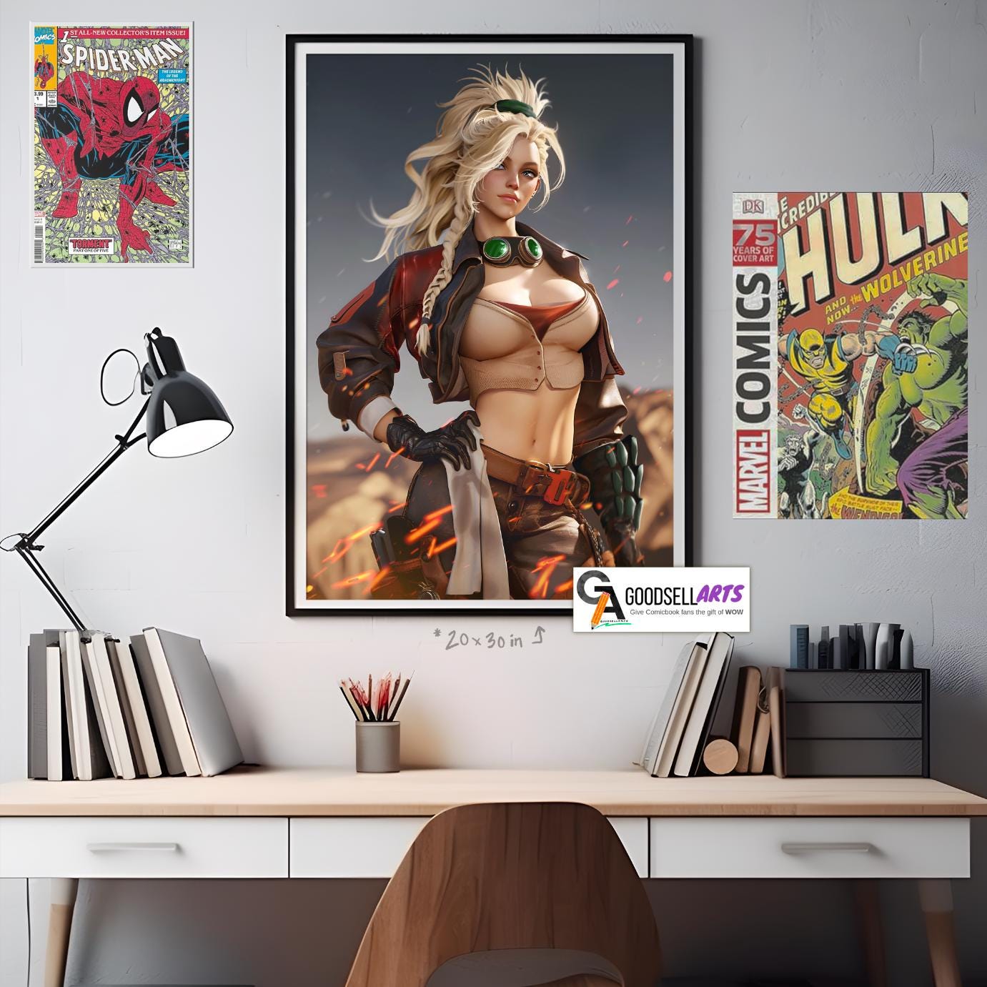 Gemma Monster Hunter Wilds Poster | Video Game Poster | Video Game Art | Little Miss Forge | Game room decor | Gemma Smithy MH Wilds print