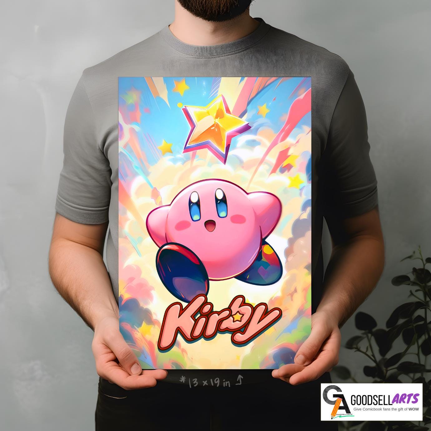 Kirby Poster, Nintendo Wall Art Print, Game Room Decor, Kirby Dream Land Video Game poster, Gamer gift for kids nintendo fans & collectors
