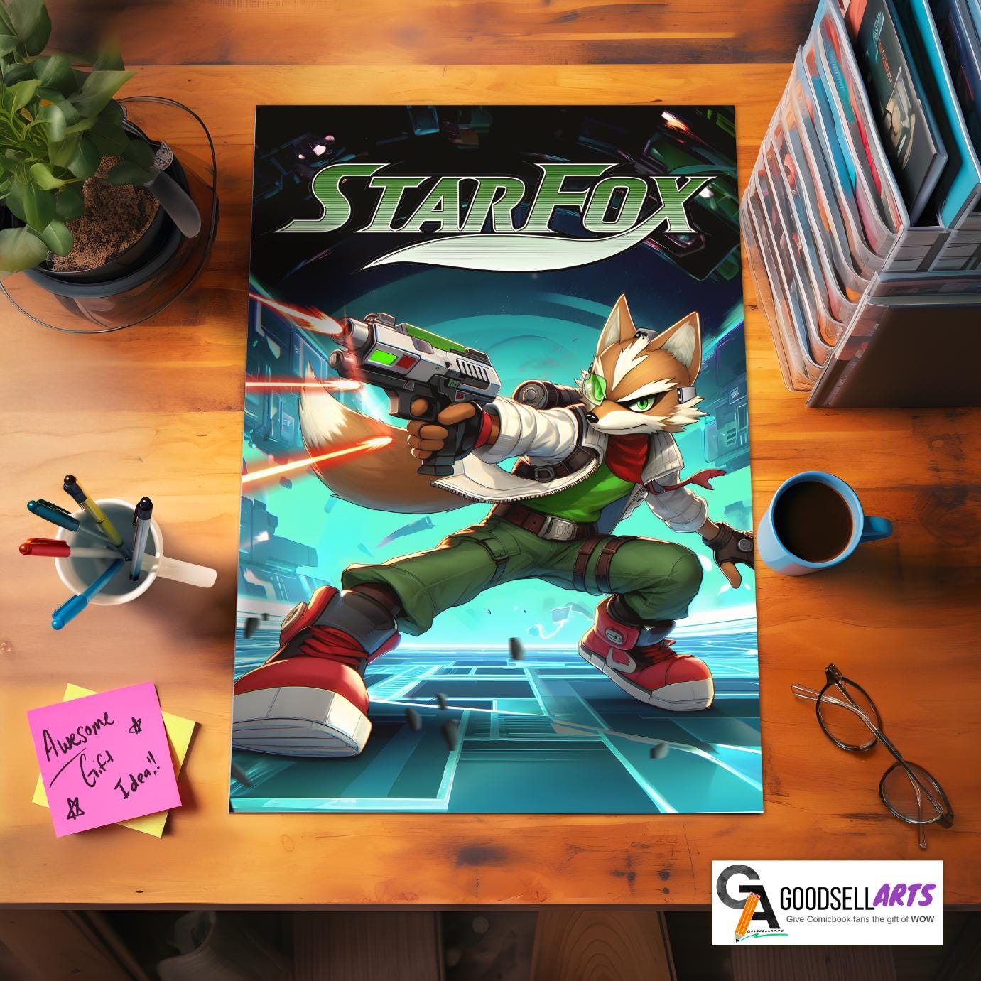 Star Fox Poster | Fox McCloud Poster | Gamer Gifts | Game room decor | Star Fox wall art | Video Game art | Nintendo gift Smash brothers art