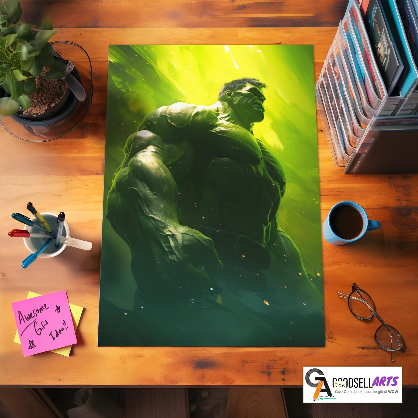 Incredible Hulk Poster | Avengers Hulk Fan Art | Bruce Banner Print | Collectible Hulk Game Room Decor | Avengers Hulk wall art