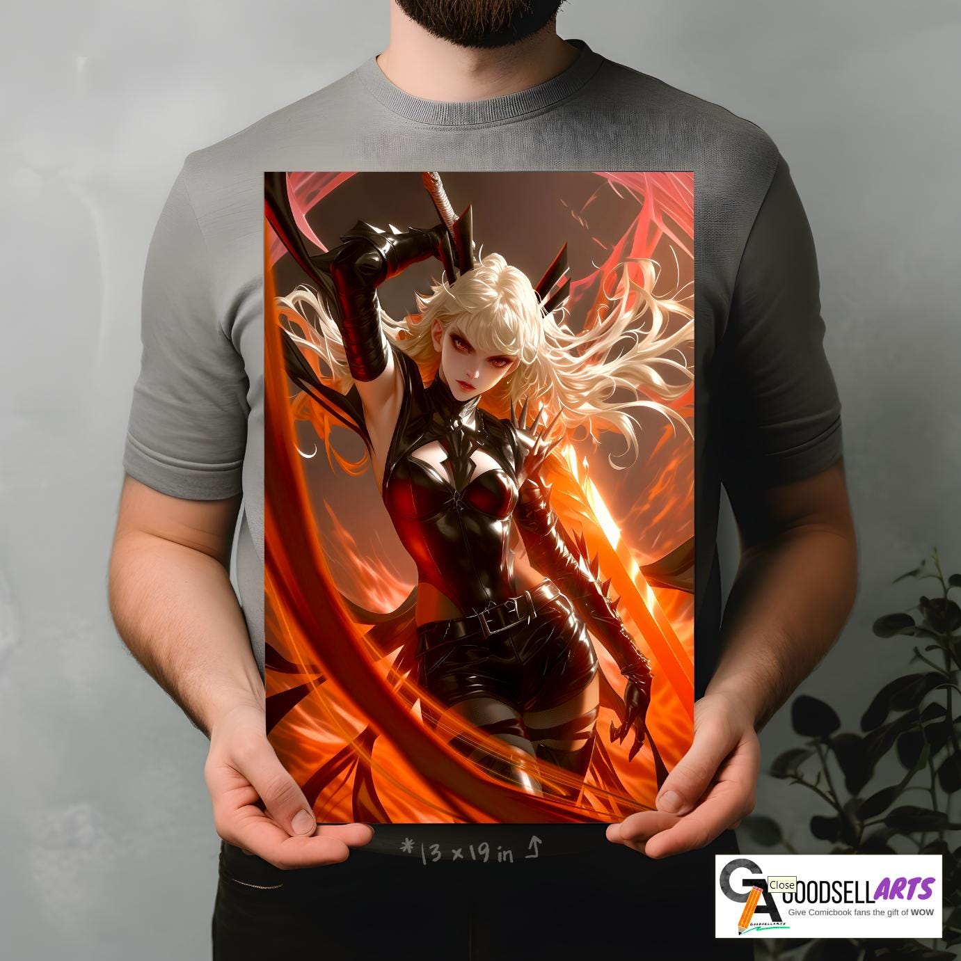 Magik Marvel Rivals Poster print, Magik X-Men wall art, Comic book decor, Superhero wall art, Ilyana Rasputin, Marvel gift for X-men fans