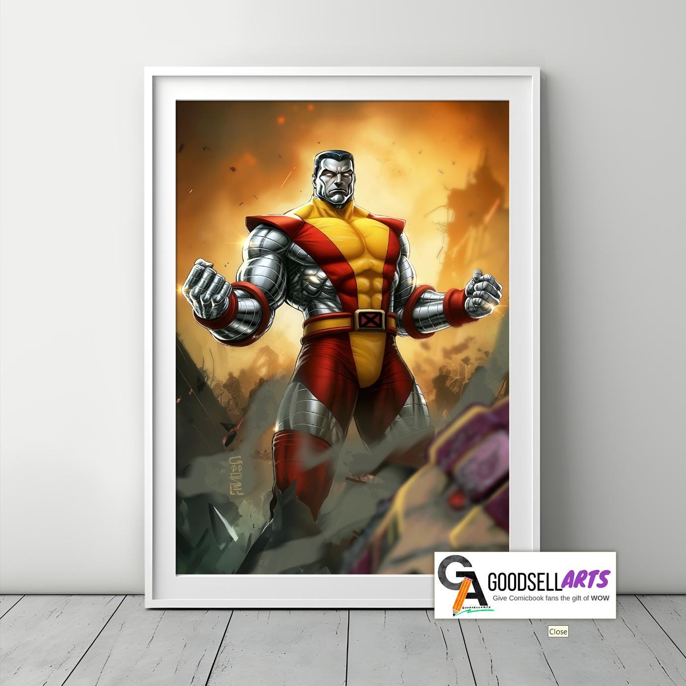 Colossus X-men Poster, Marvel wall art print, Comic book art, Colossus X-men Gift, Peter Rasputin, Marvel game room decor, Classic X-men