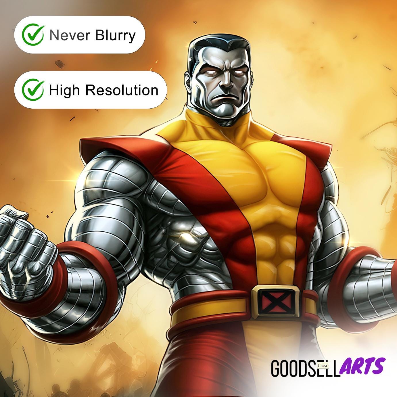 Colossus X-men Poster, Marvel wall art print, Comic book art, Colossus X-men Gift, Peter Rasputin, Marvel game room decor, Classic X-men