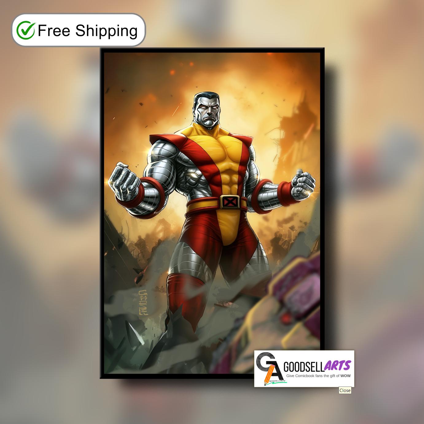 Colossus X-men Poster, Marvel wall art print, Comic book art, Colossus X-men Gift, Peter Rasputin, Marvel game room decor, Classic X-men
