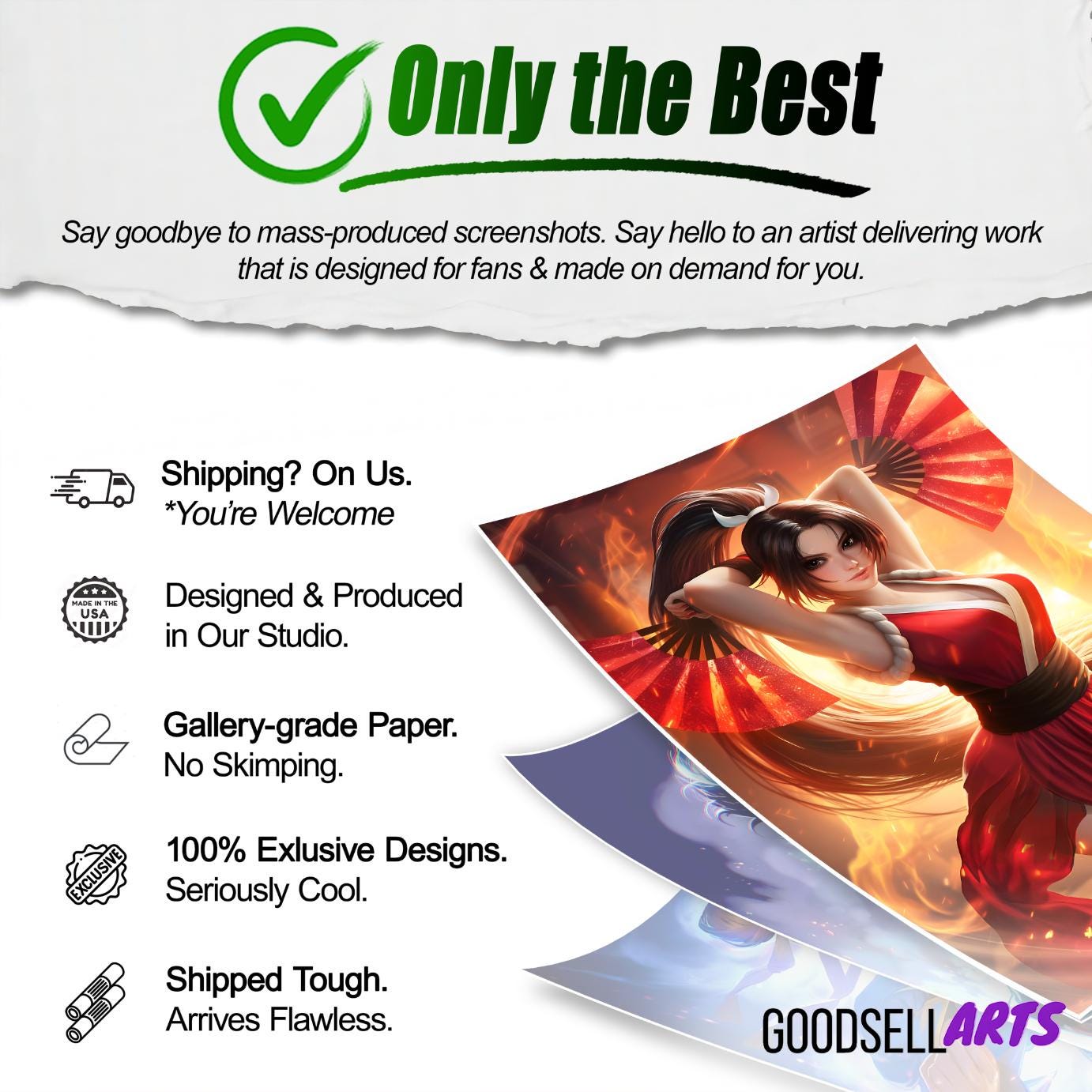 Mai Shiranui poster, King of Fighters wall art print, Fatal Fury Street Fighter 6 gamer room decor, Mai KoF SF6 gift, Video Game art